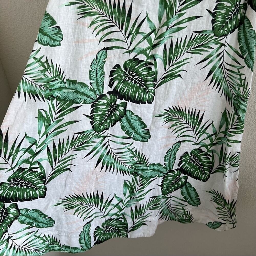 C&C California 100% Linen Tropical Dress Tank Shirt Dress Small - Picture 10 of 12